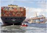 Momenteel het grootste containerschip ter wereld. DE Gülsün van MSC. Het schip is 399,9 m lang en 61,5 m breed en kan 24000 TEU containers vervoeren. Laadvermogen 228.149 ton.
