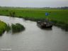 De praam van Goënga, met een minimale bemanning nadert eveneens de brug.
Hebben zij de geheelonthoudersvlag op de praam?? 