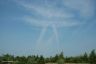 Wervelwind boven land met dubbele staart in de omgeving van het Snekermeer.