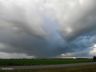 Naderende regenbui boven Sneek