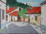 het derde schilderijtje heb ik gemaakt na een korte vakantie in zuid Portugal. De sfeer trok mij erg aan en zette mij thuis aan het werk. Doek 30x40cm.